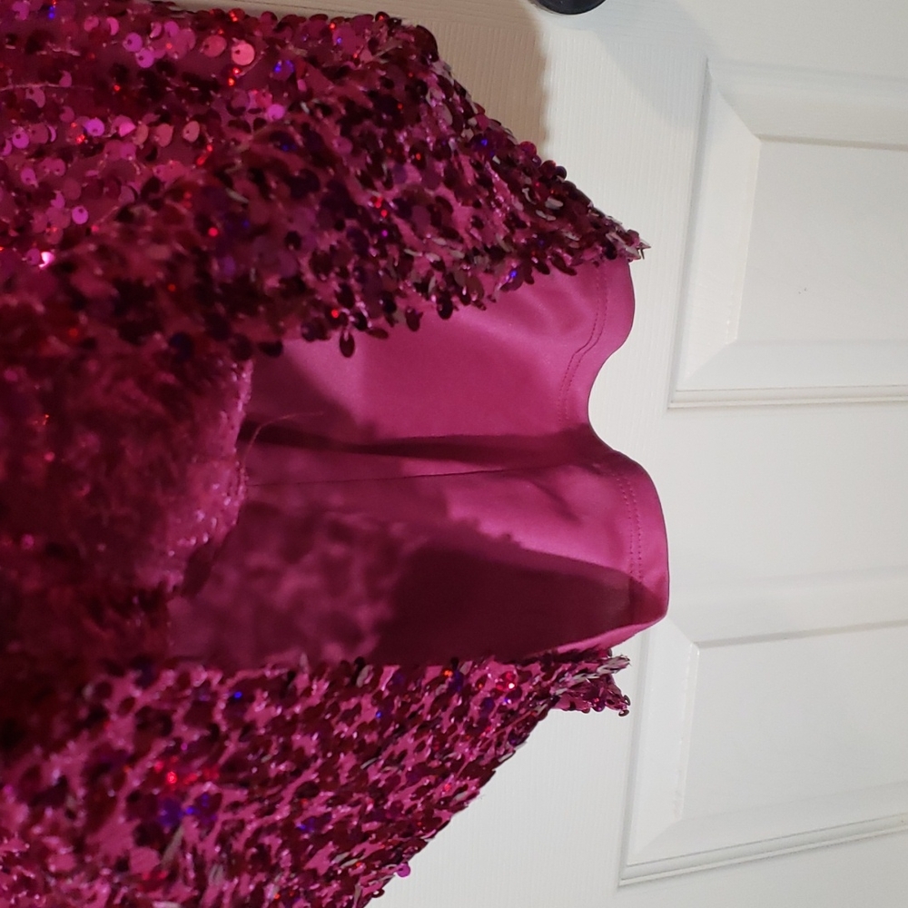 Wild Fable Pink sequined spaghetti strap mini slip dress - Picture 7 of 9